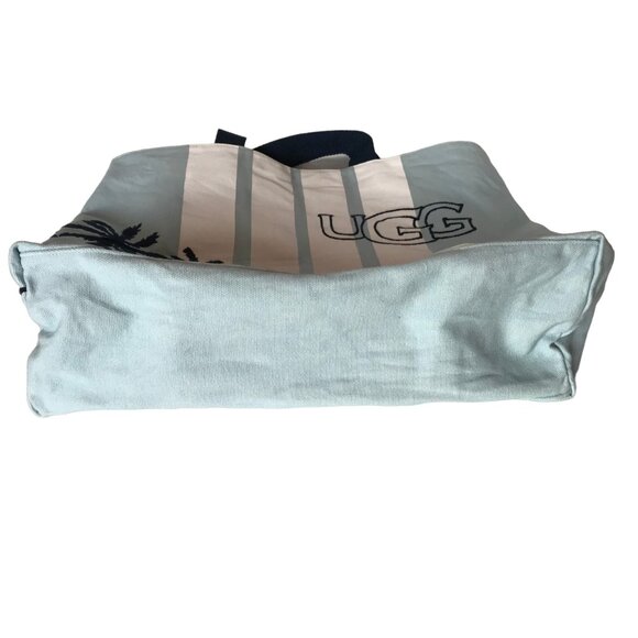 UGG Blue & White Embroidered Canvas Tote Bag - Picture 6 of 7